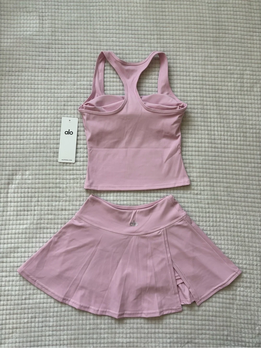 Alo Pink Athletic Tank & Skirt Set - Picture 3 of 7